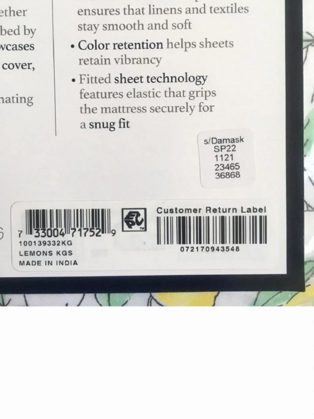 new YELLOW + WHITE Charter Club Designs Lemons 550 TC Cotton KING Sheet Set